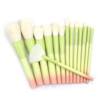 Gradient Color Makeup Brush Set - 14-Piece Collection