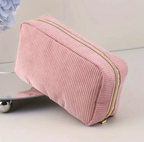 Corduroy Makeup Pouch