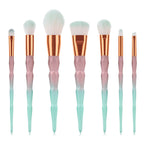7-Piece Diamond Makeup Brush Set with Gradient Design