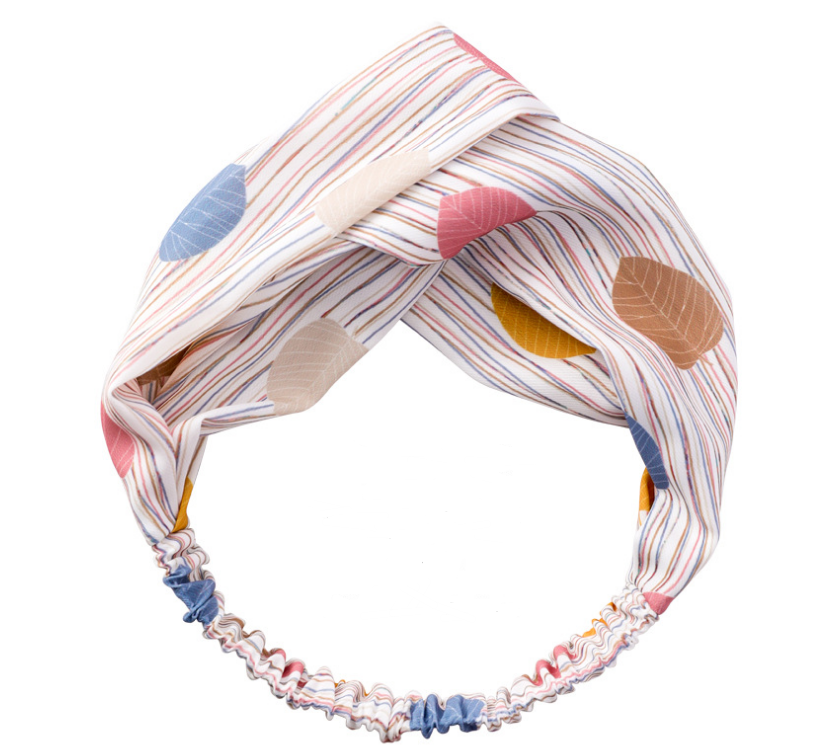 Leaf-Print Knot Headband