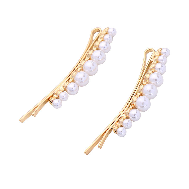 Gold-Tone Pearl-Effect Hair Clip