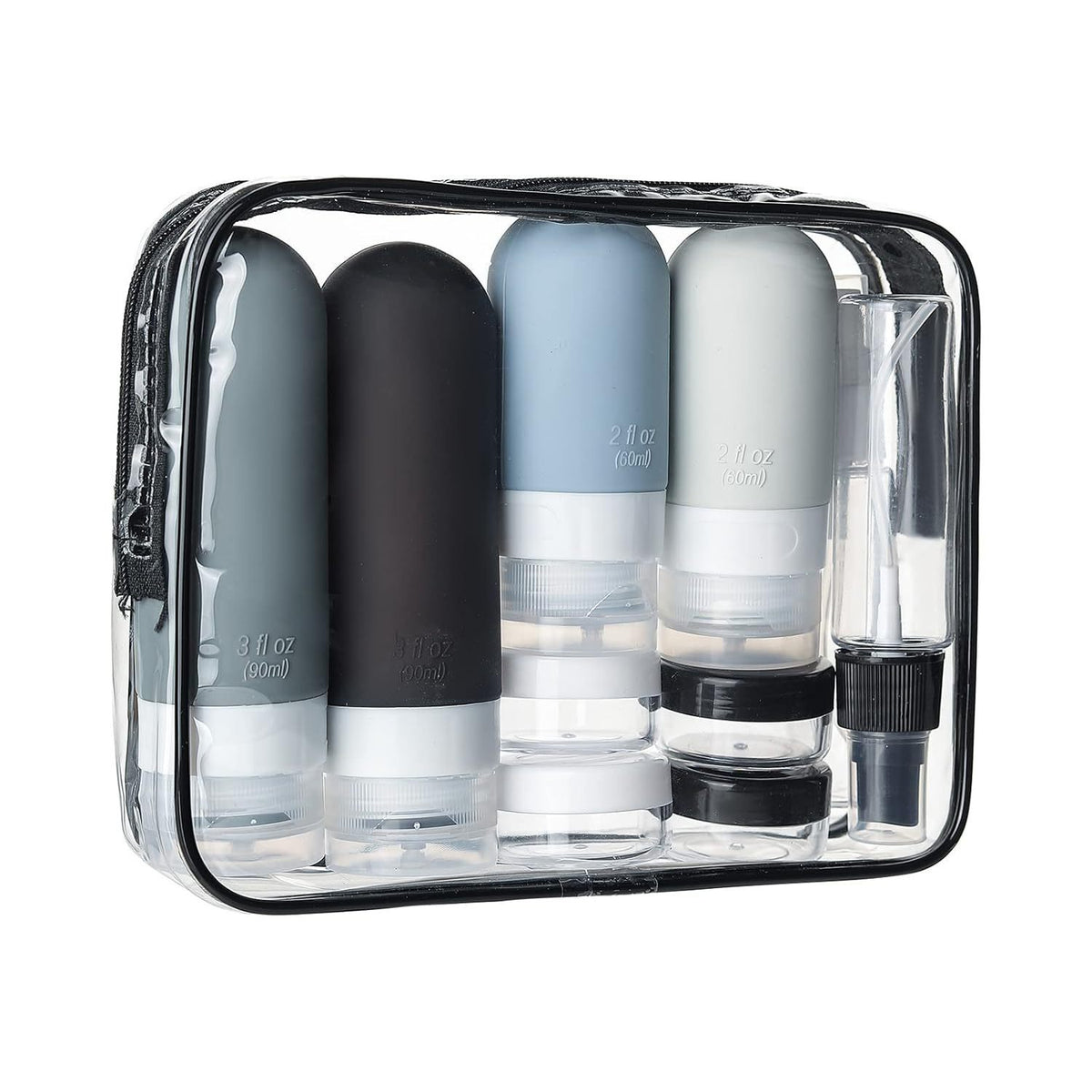 Travel Toiletry Bottle Set — 16 Pieces