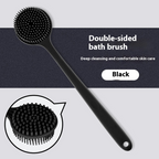 Double-Sided Silicone Bath Brush with Long Handle