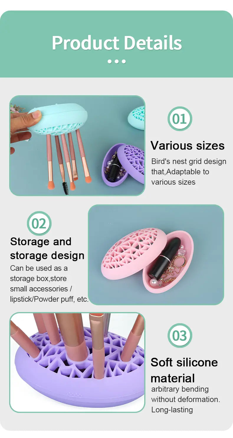 Silicone Brush & Lipstick Holder