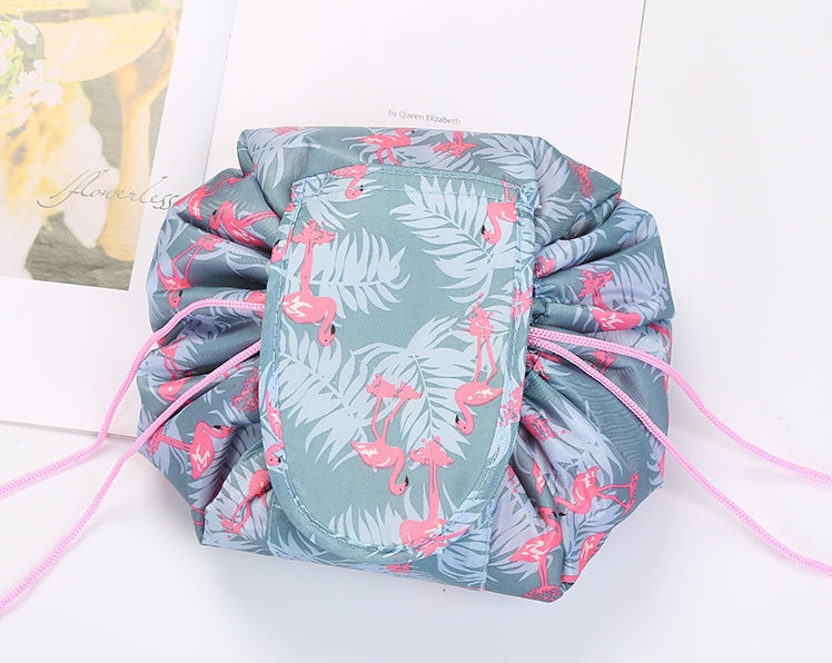 Lay-Flat Drawstring Makeup Bag