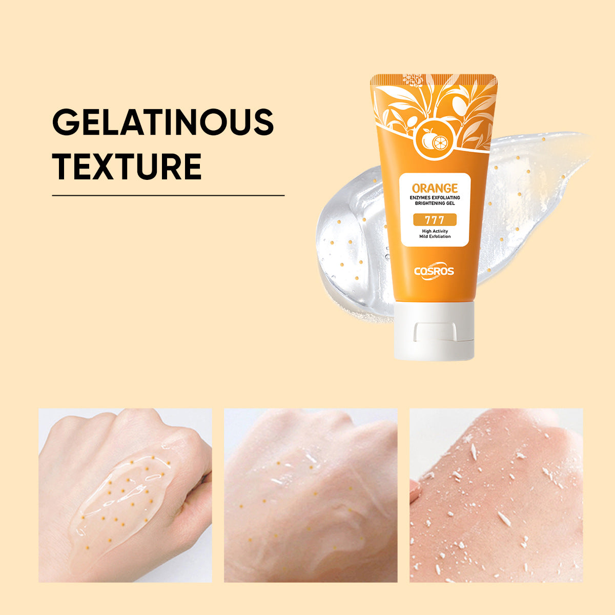 Gel exfoliant et blanchissant à l'orange pour les soins de la peau