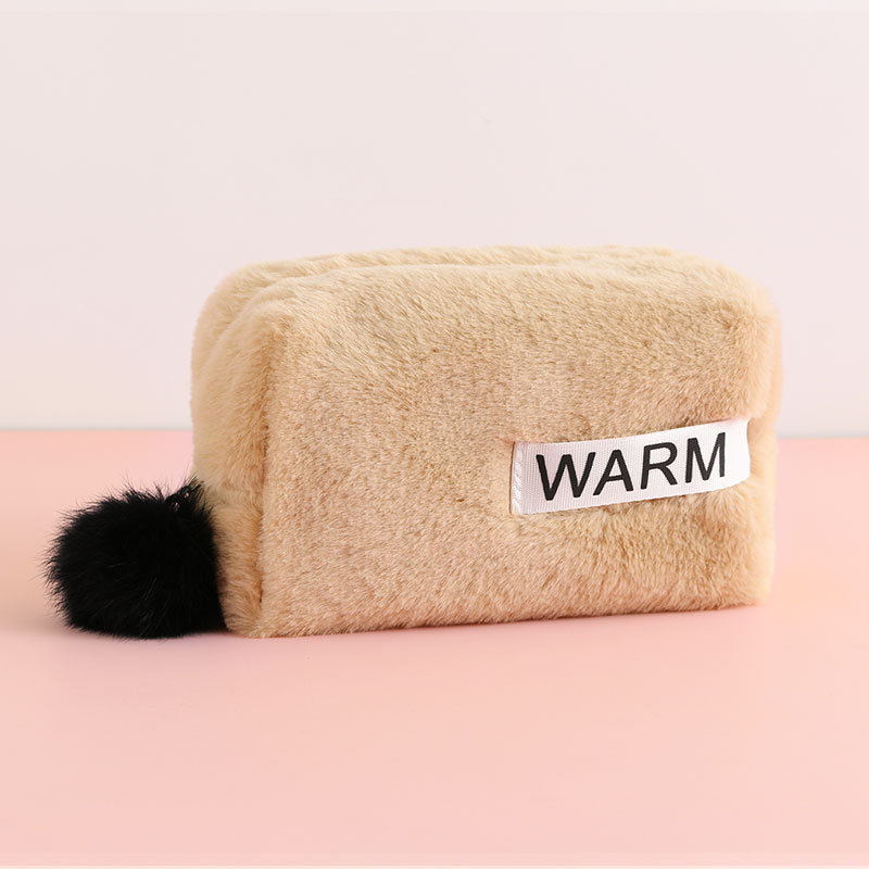 Plush Zipped Makeup Bag