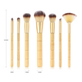 Wooden-Handle Makeup Brush Set — 7 Pieces