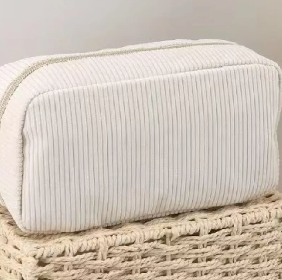 Corduroy Makeup Pouch