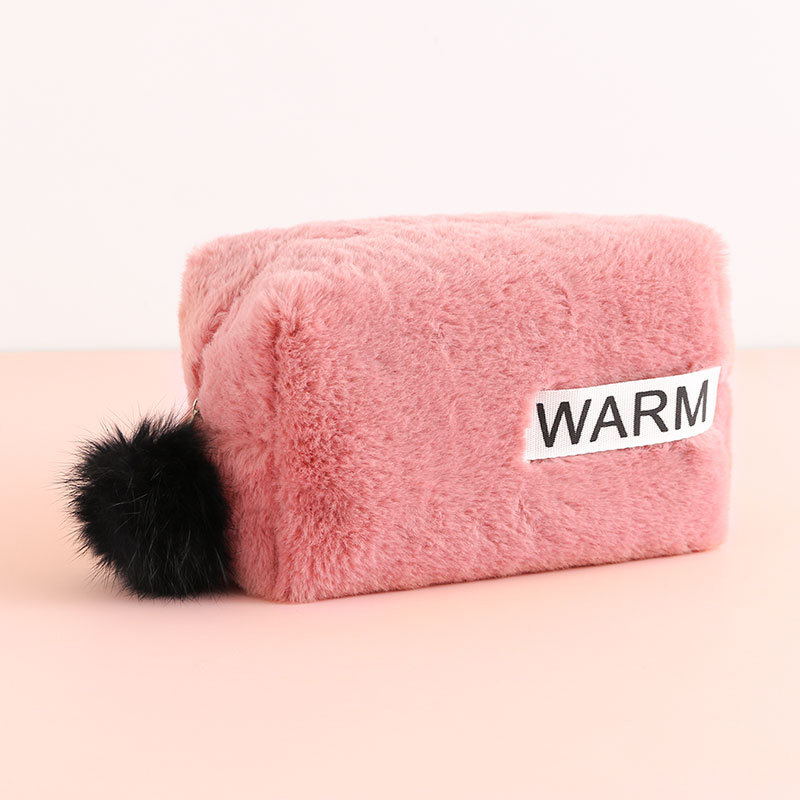 Plush Zipped Makeup Bag