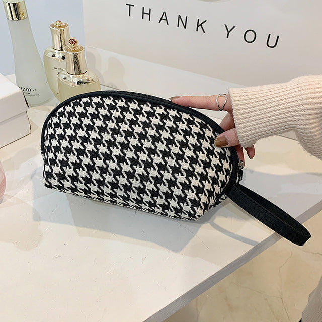 Houndstooth & Zebra Makeup Pouch