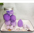 7 PCS Dual Use Makeup Sponge Set in Soft Milk Tea Jar