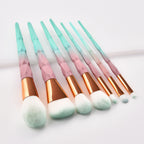 7-Piece Diamond Makeup Brush Set with Gradient Design