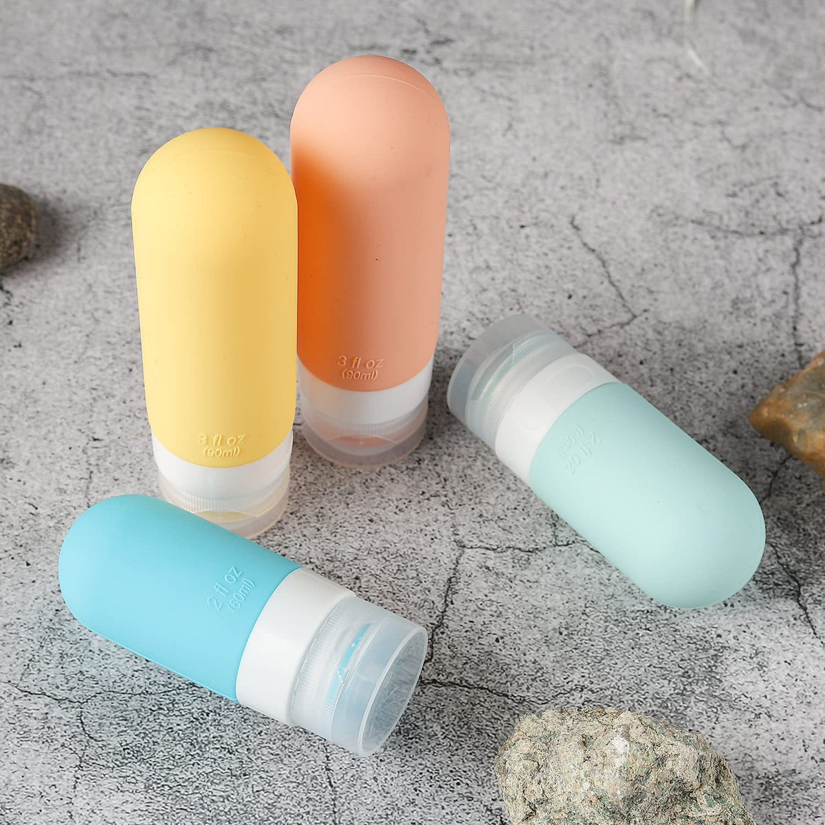 Travel Toiletry Bottle Set — 16 Pieces