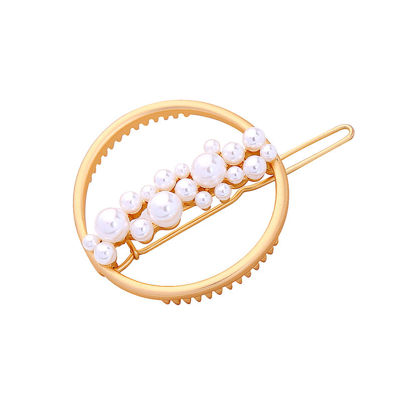 Gold-Tone Pearl-Effect Hair Clip