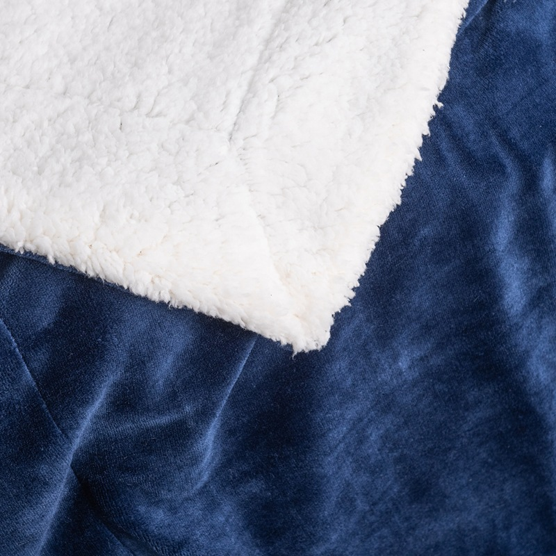 Sherpa Fleece Throw Blanket — 130 × 160 cm