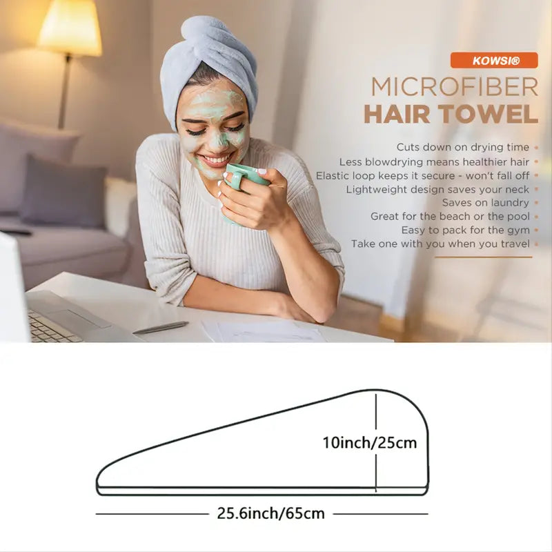Hair Towel Wrap Set for Drying and Bathing (1 or 3 pcs)