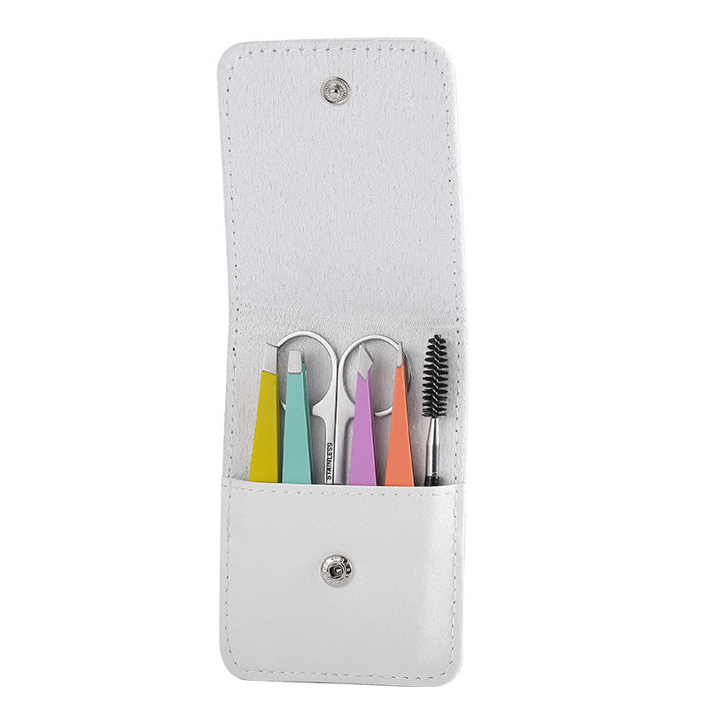 Stainless Steel Eyebrow Tweezer Set