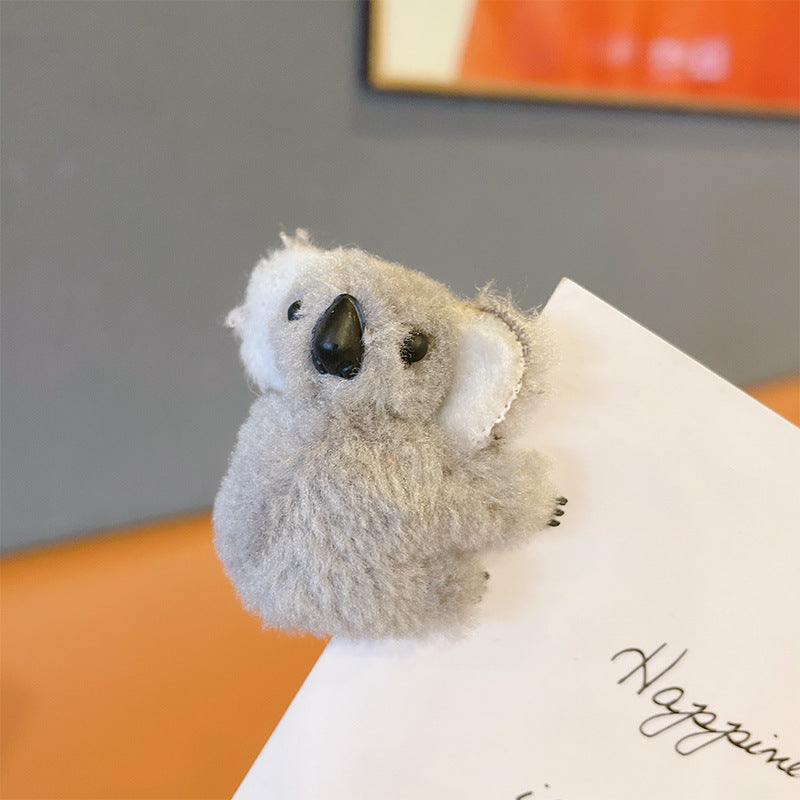 Koala Plush Hair Clip Hair Tie